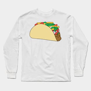 Taco Illustration Long Sleeve T-Shirt